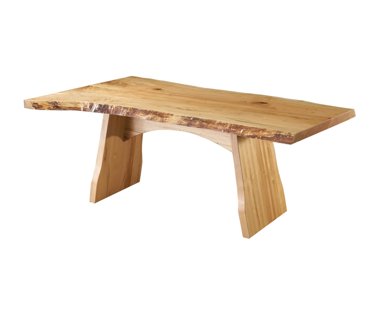 Wormy Maple Slab Table with Lyndall Base — 36" x 78"