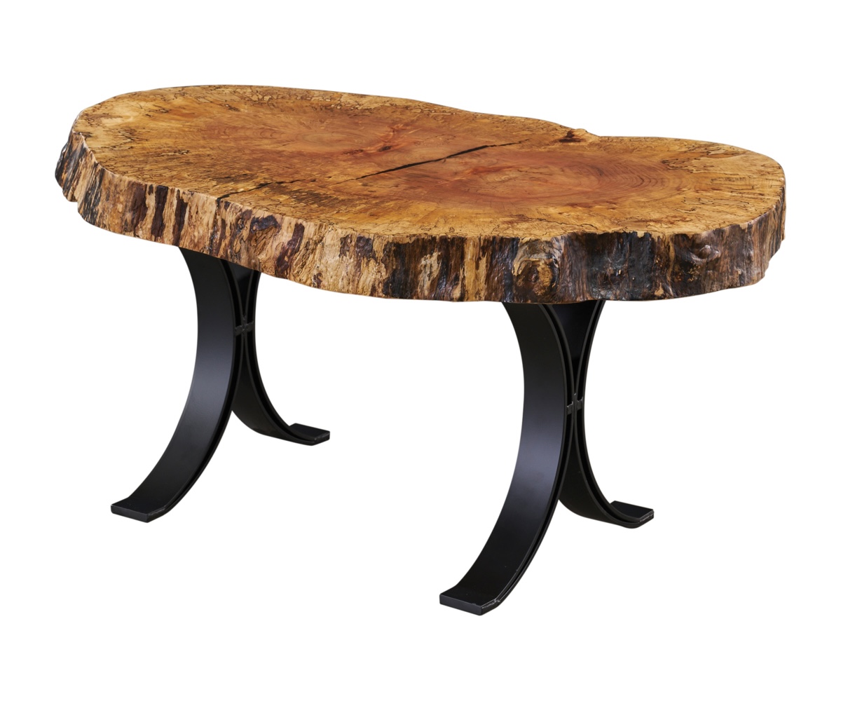 Spalted Maple Coffee Table with Eclipse Legs — 32" x 48"