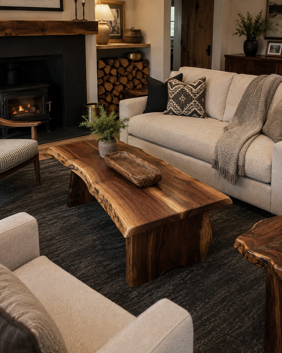 Black Walnut Living Room Accents